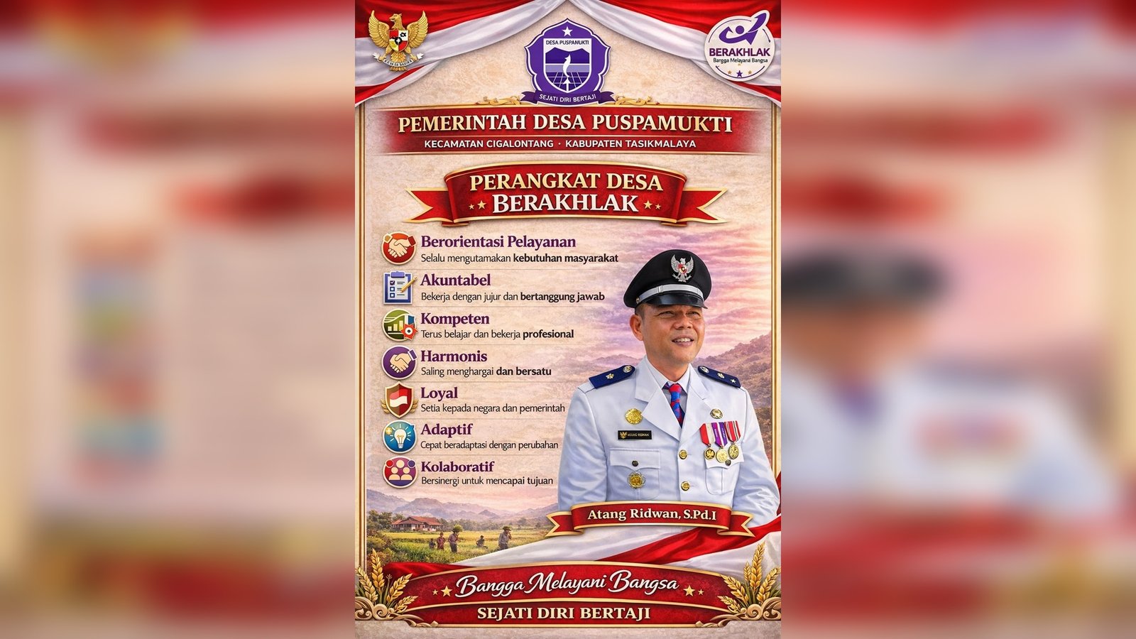 BERAKHLAK DALAM KERJASEJATI DIRI BERTAJI DALAM PENGABDIAN