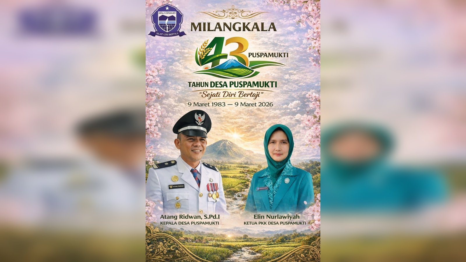 Milangkala ke-43, Desa Puspamukti Kini Berstatus Desa Mandiri
